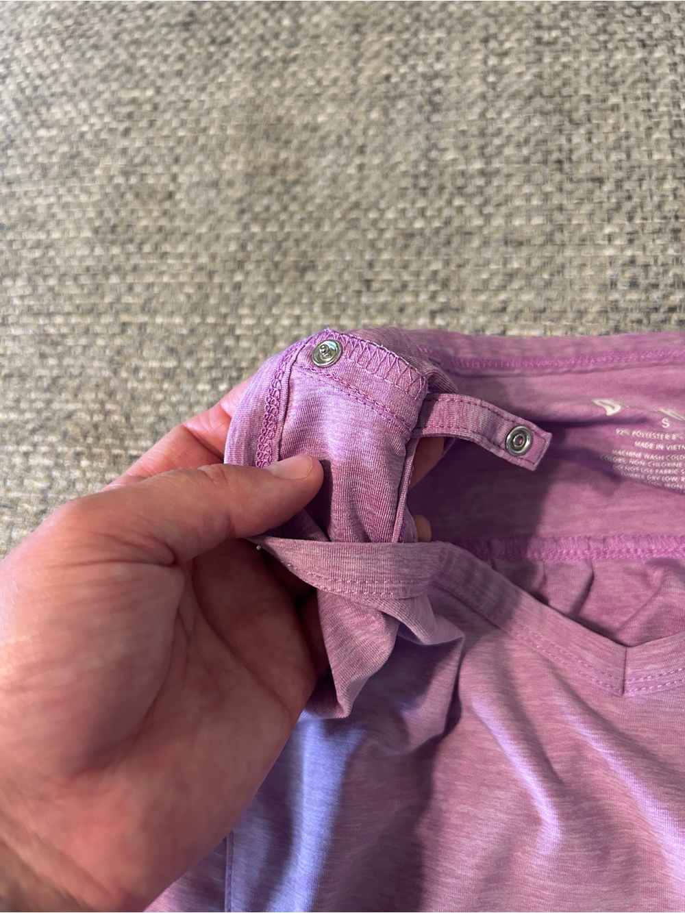 Duluth Trading Women's Purple Sleeveless V-Neck Top - Picture 3 of 4